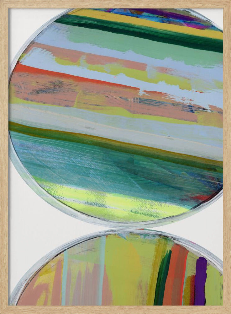 Abstracte strepen en cirkels nr. 1 | Poster