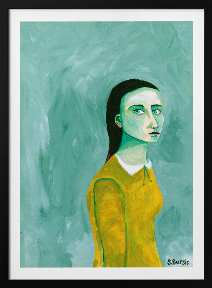 Dame in de gele jurk | Poster