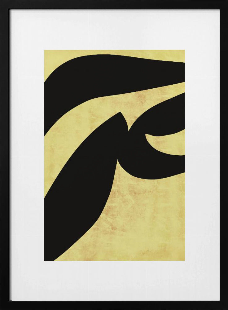 Abstracte zwarte vormen print nr. 1 | Poster