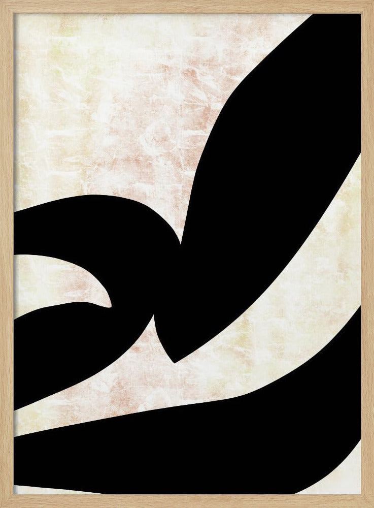 Abstracte zwarte vormen print nr. 3 | Poster