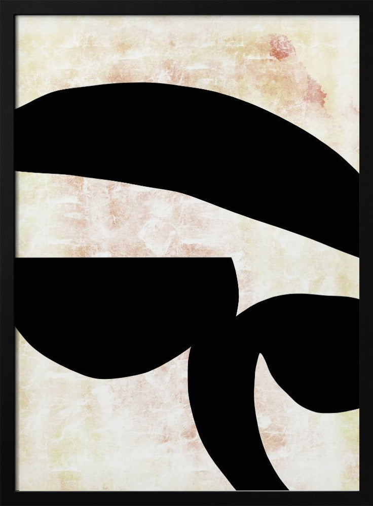 Abstracte zwarte vormen print nr. 4 | Poster