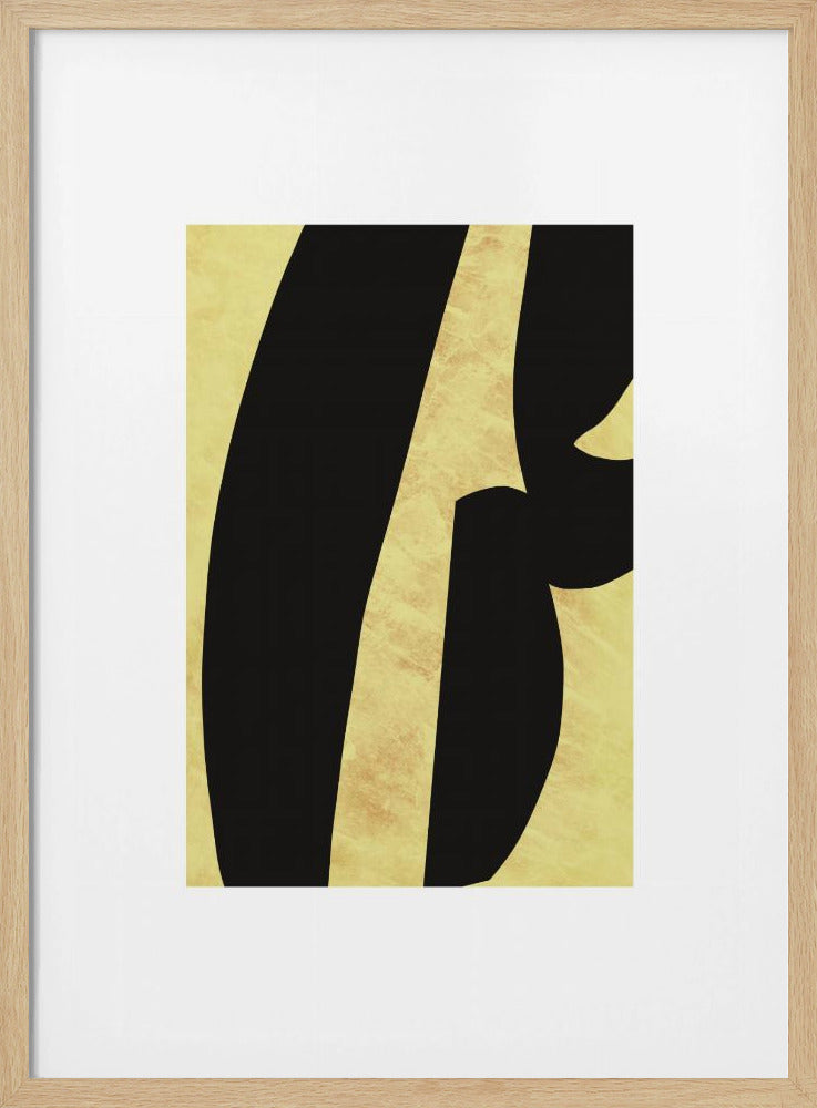 Abstracte zwarte vormen print nr. 5 | Poster