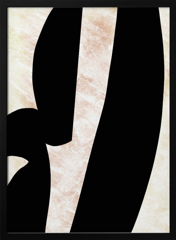 Abstracte zwarte vormen print nr. 6 | Poster