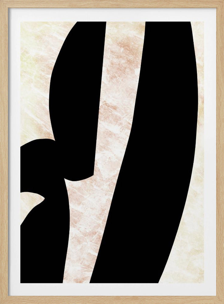 Abstracte zwarte vormen print nr. 6 | Poster