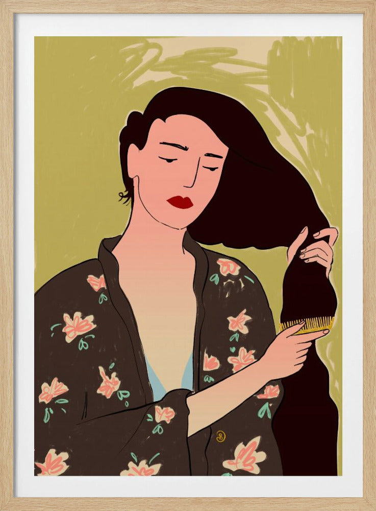 Vrouw met lang haar | Poster