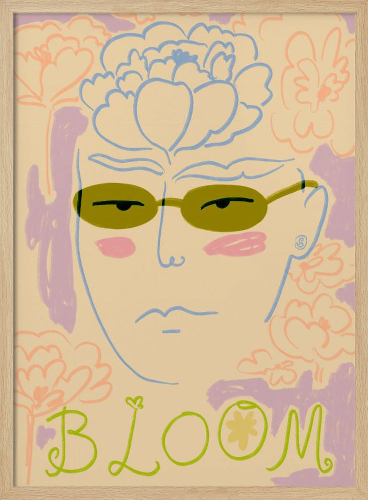 Bloemenzonnebril | Poster