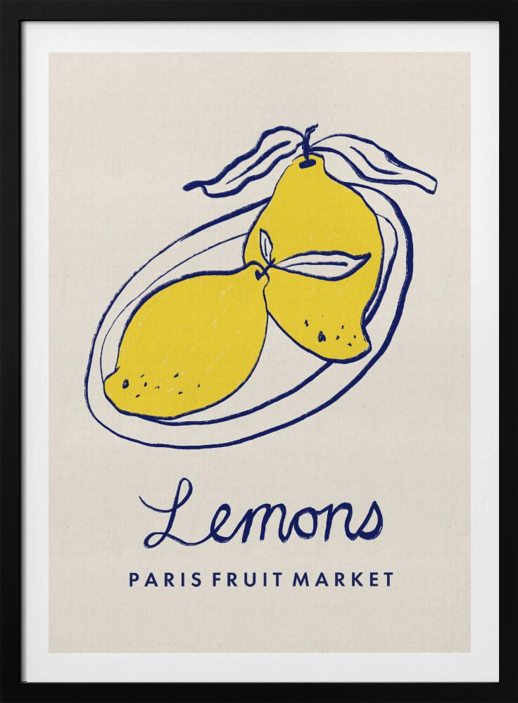 Eetkunst - Citroenen op de Parijse fruitmarkt | Poster