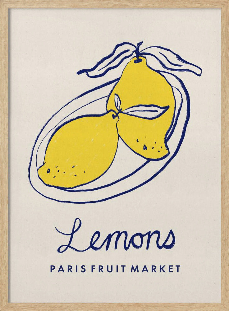 Eetkunst - Citroenen op de Parijse fruitmarkt | Poster