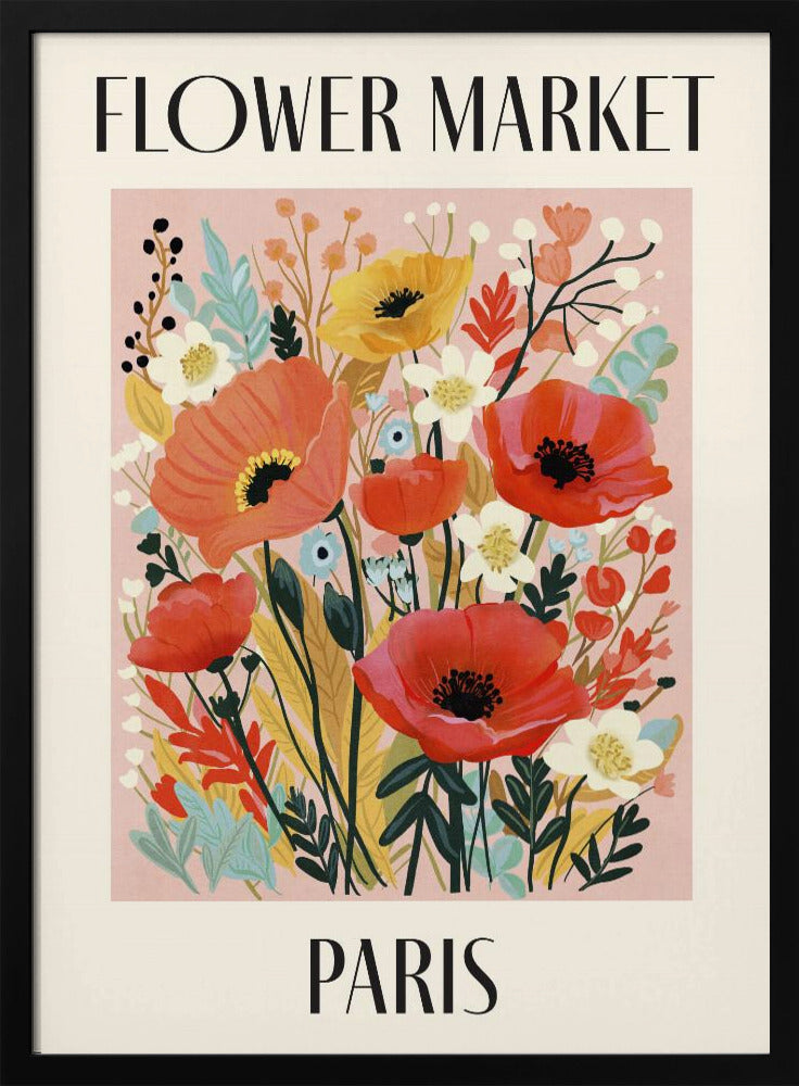 Bloemenmarkt Parijs Frankrijk | Poster