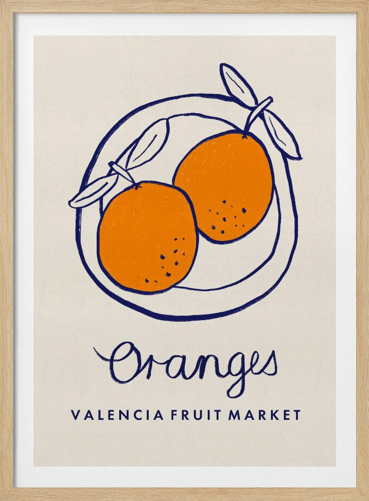 Eetkunst - Sinaasappels Valencia Fruitmarkt | Poster
