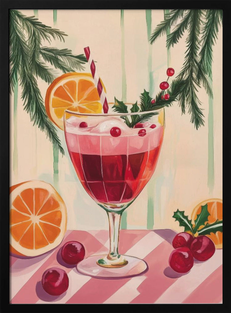 Kerst Rode Cocktail | Poster