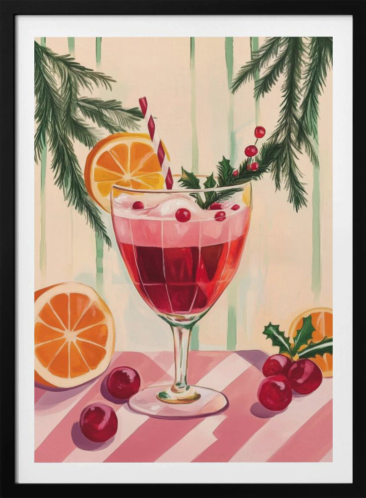 Kerst Rode Cocktail | Poster