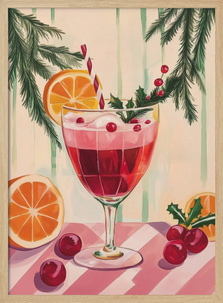 Kerst Rode Cocktail | Poster
