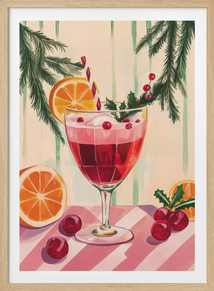 Kerst Rode Cocktail | Poster
