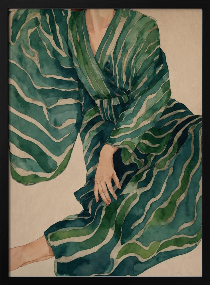Groene Kimono Flow | Poster