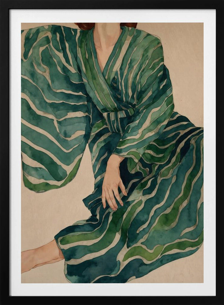 Groene Kimono Flow | Poster