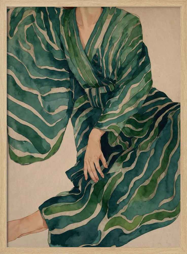 Groene Kimono Flow | Poster