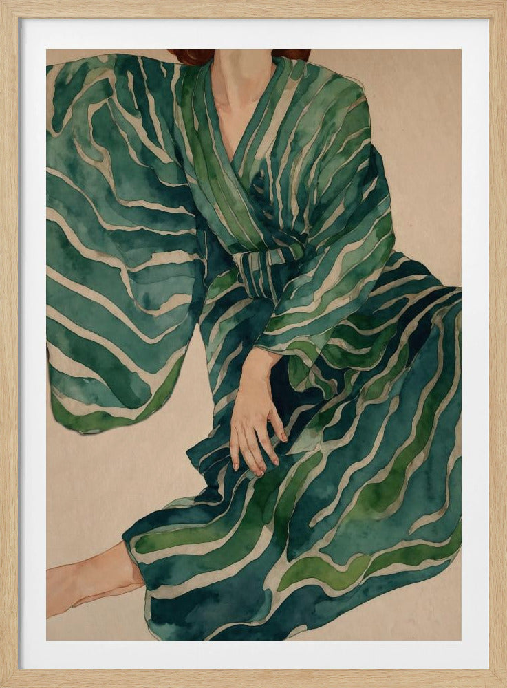 Groene Kimono Flow | Poster