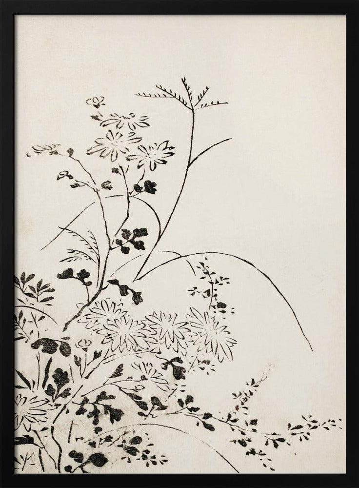 Herfstbloemen en grassen (1762) | Poster