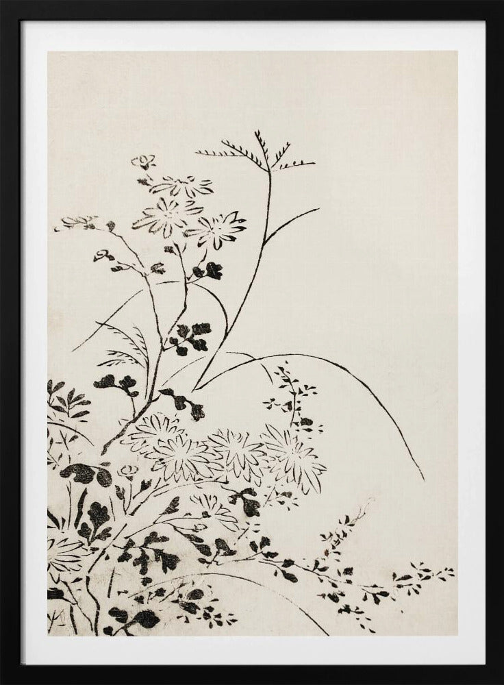 Herfstbloemen en grassen (1762) | Poster