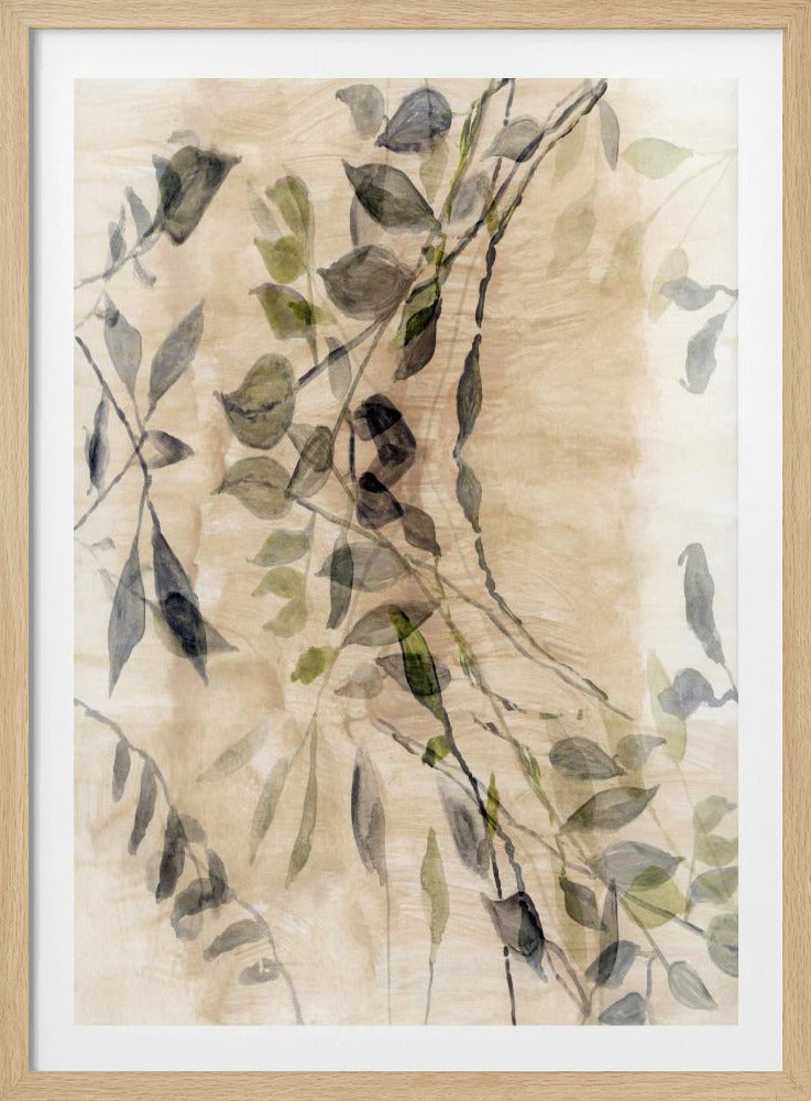 Colour Washed Leaves No3 | Poster