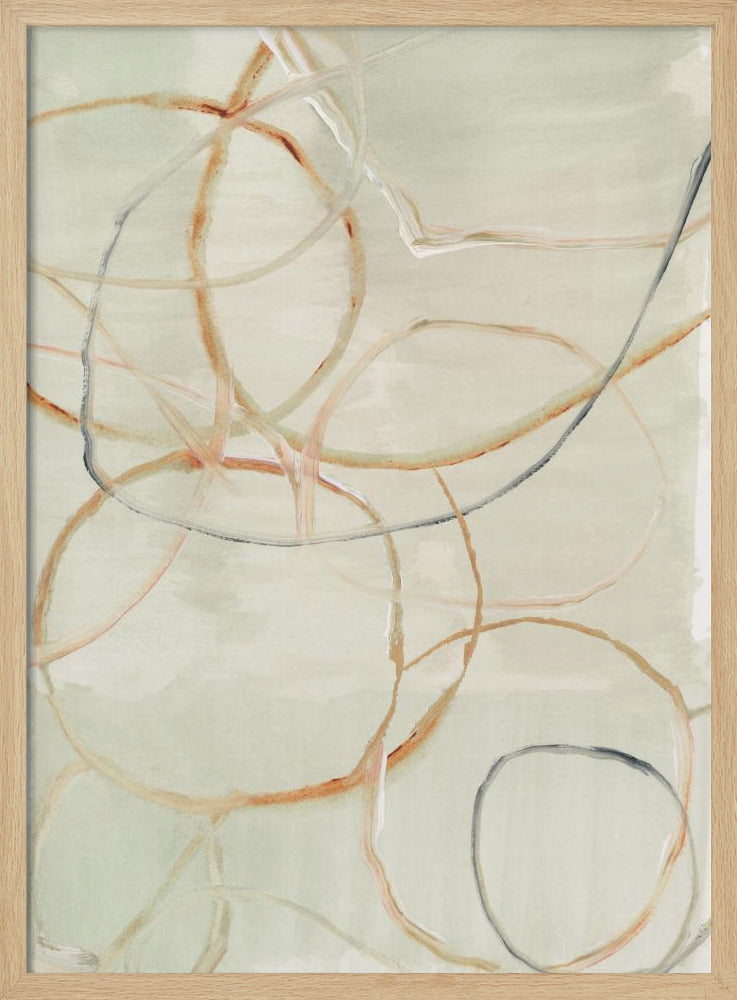 Gedempte abstracte lijnen 2 | Poster