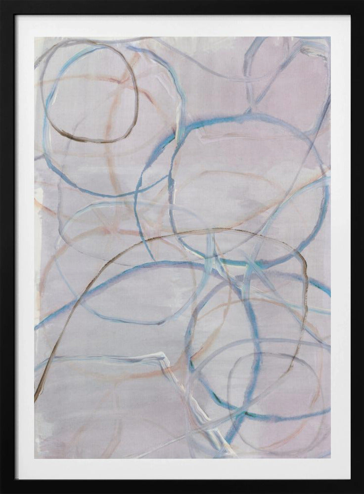 Gedempte abstracte lijnen 3 | Poster