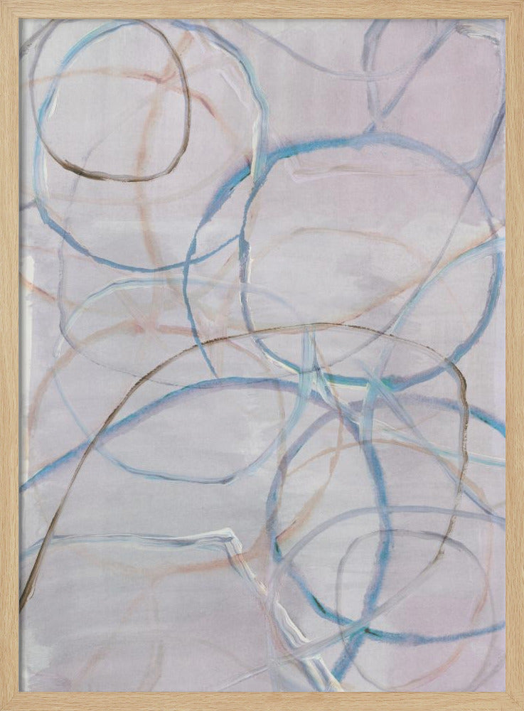 Gedempte abstracte lijnen 3 | Poster
