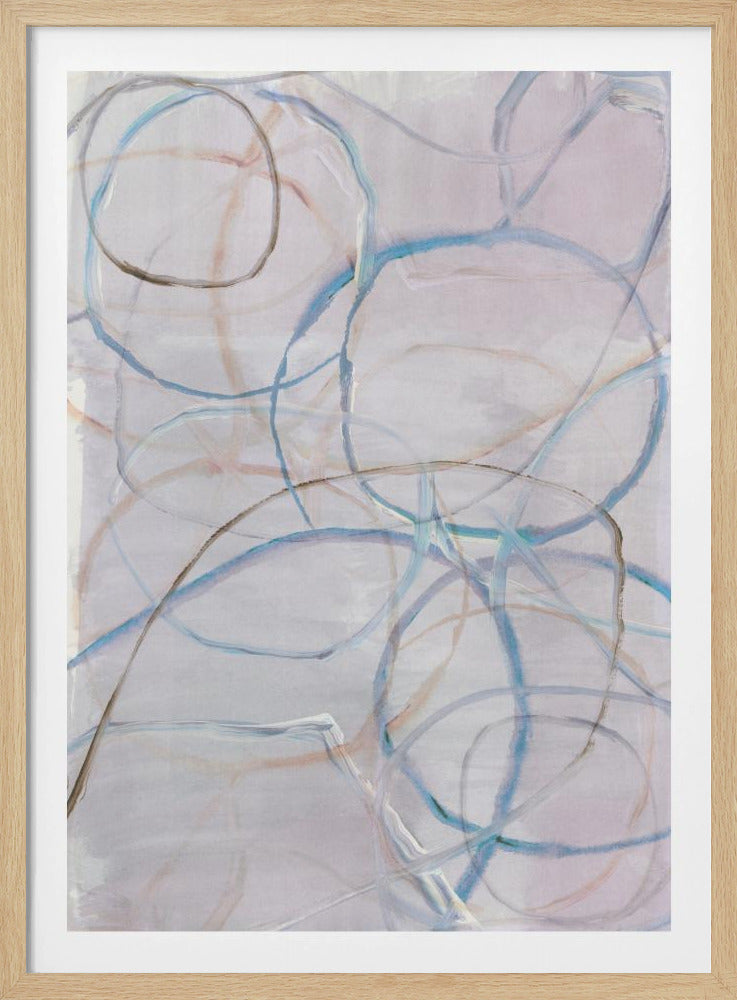 Gedempte abstracte lijnen 3 | Poster