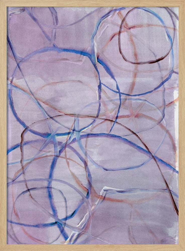 Gedempte abstracte lijnen 4 | Poster
