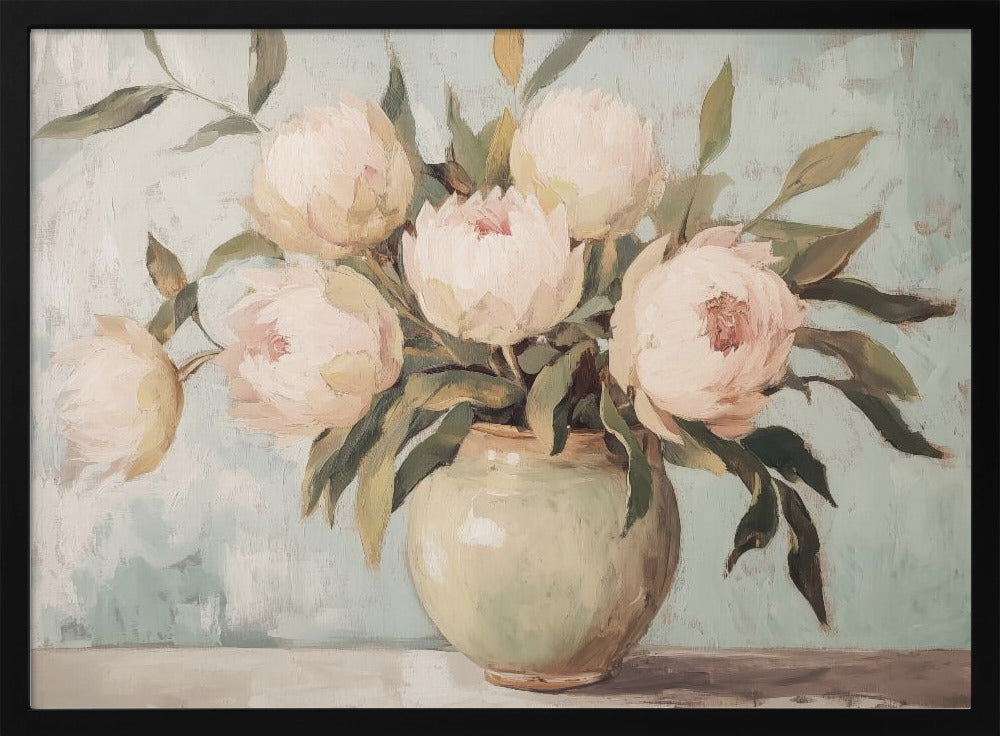 Pioenrozen Bloemenstilleven | Poster
