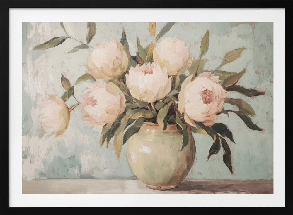 Pioenrozen Bloemenstilleven | Poster