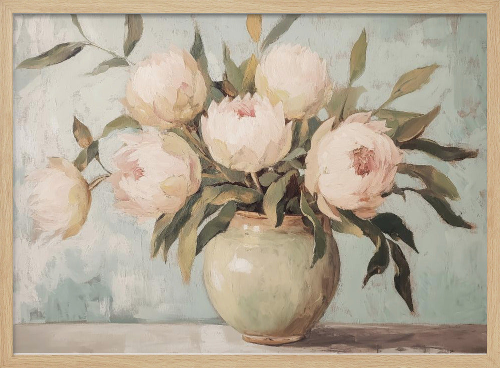 Pioenrozen Bloemenstilleven | Poster