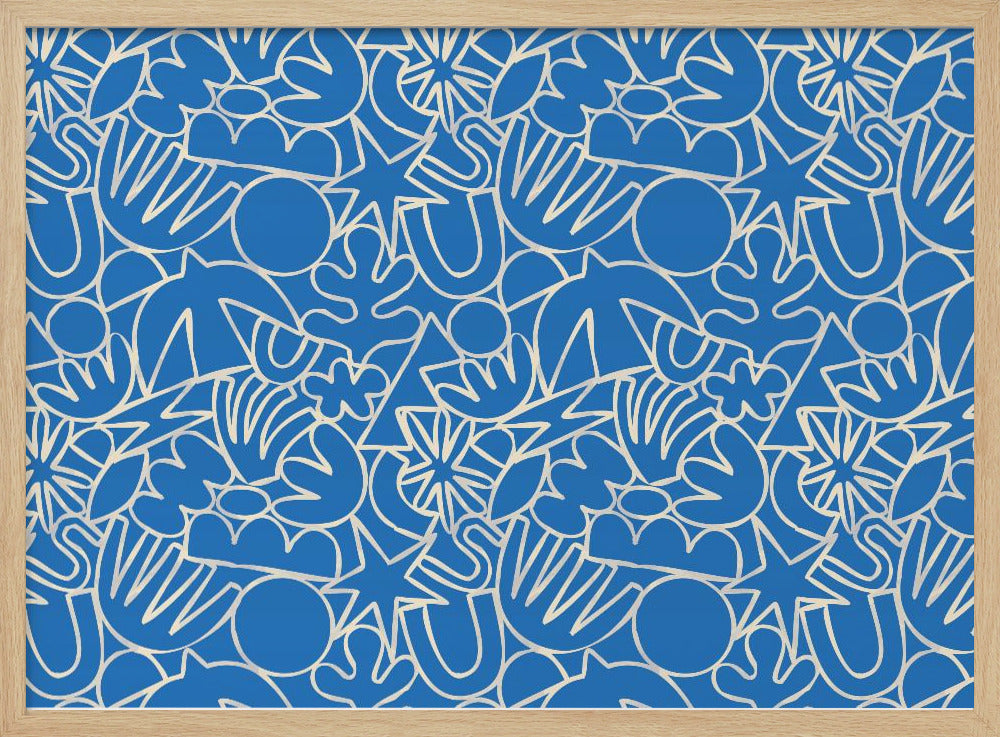 Dynamische Blauwe Dans | Poster