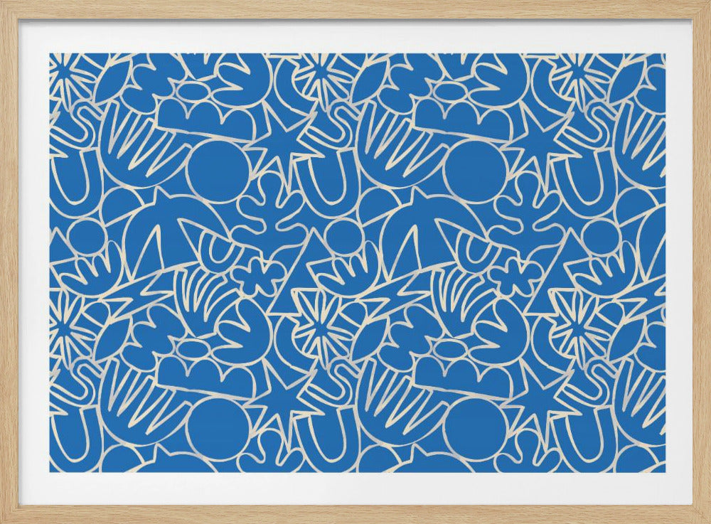 Dynamische Blauwe Dans | Poster