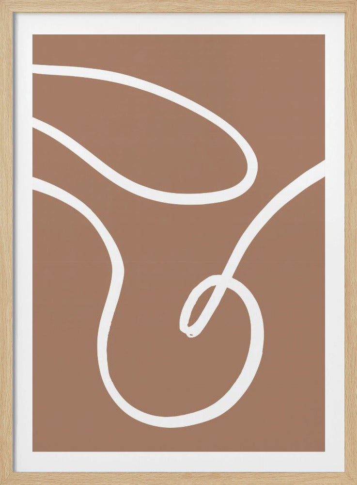 Lijnen Mocha 2 | Poster