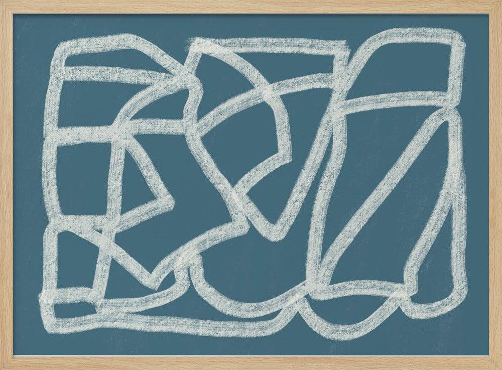 Blauw abstract | Poster