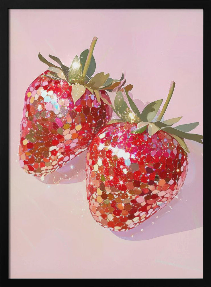 Mousserende Aardbeien | Poster