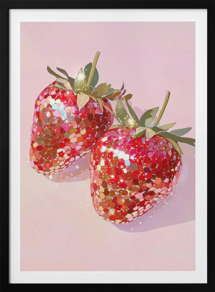 Mousserende Aardbeien | Poster