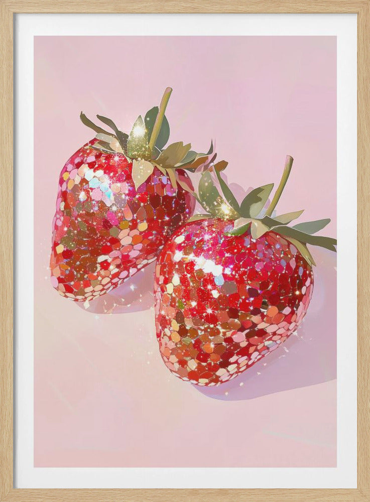 Mousserende Aardbeien | Poster