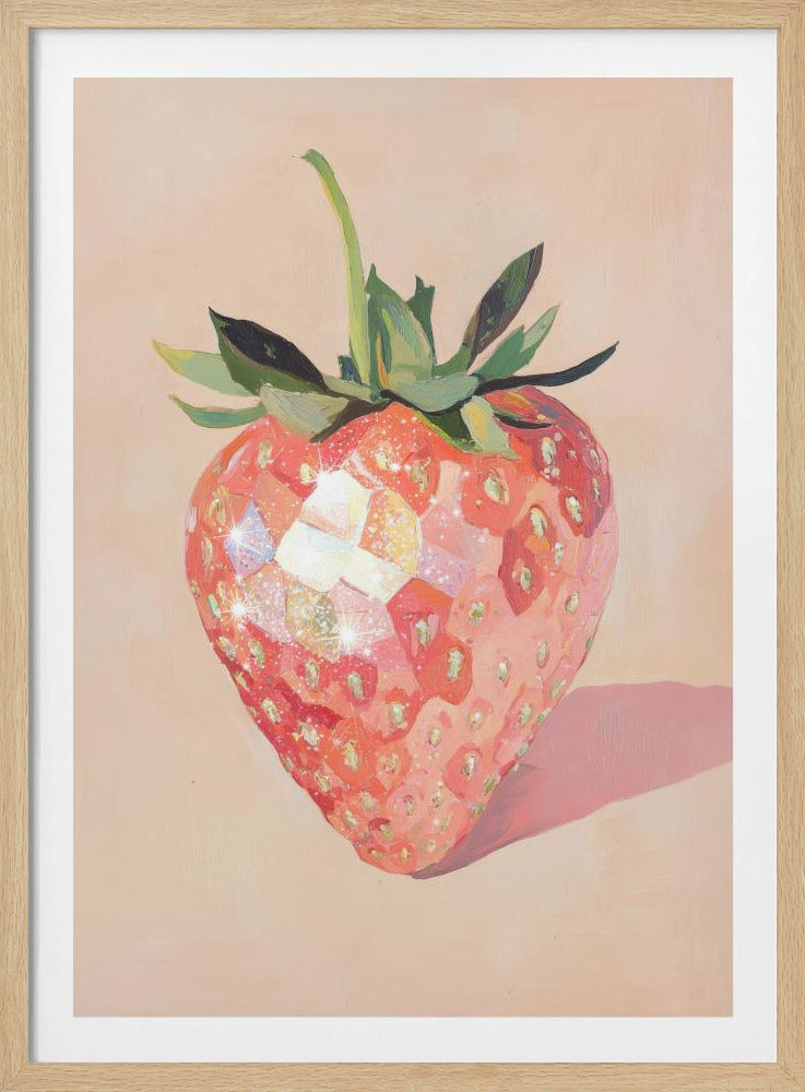 Glinsterende aardbei | Poster