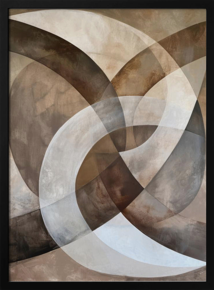 Abstracte kunst beige bruin geo abstract | poster