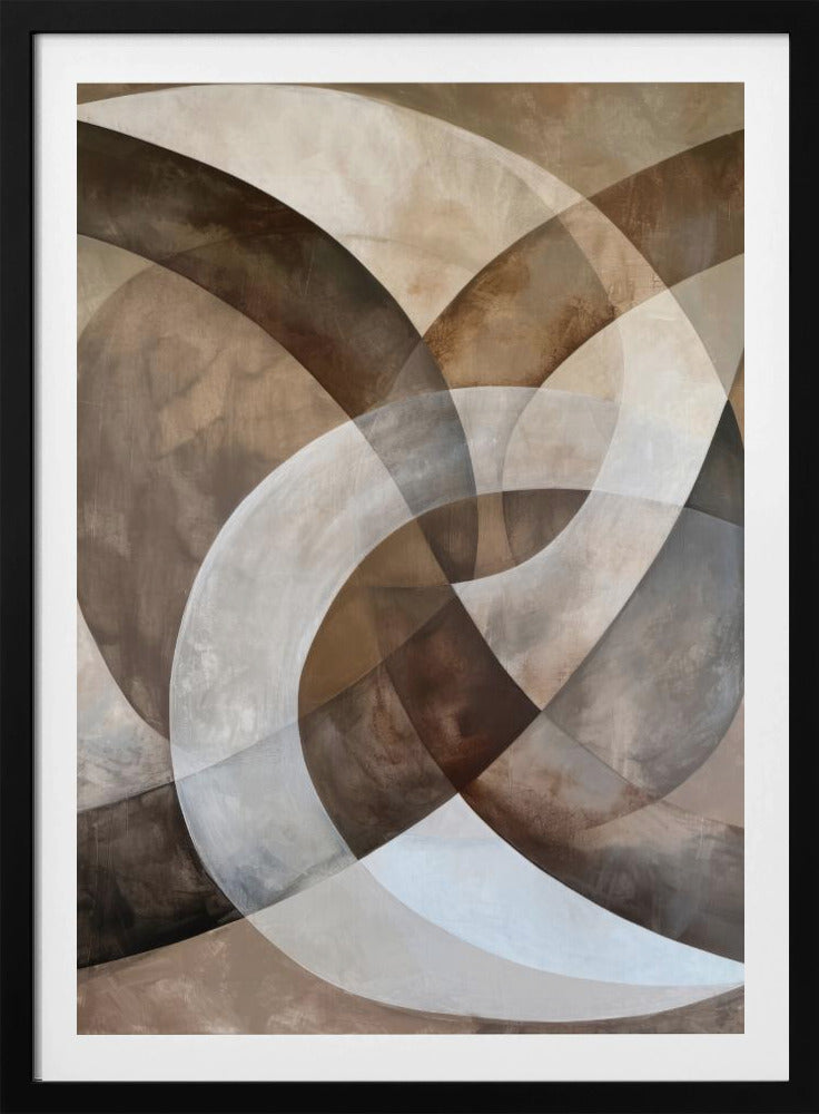 Abstracte kunst beige bruin geo abstract | poster
