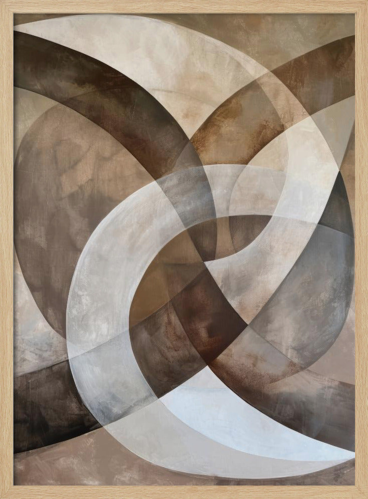 Abstracte kunst beige bruin geo abstract | poster