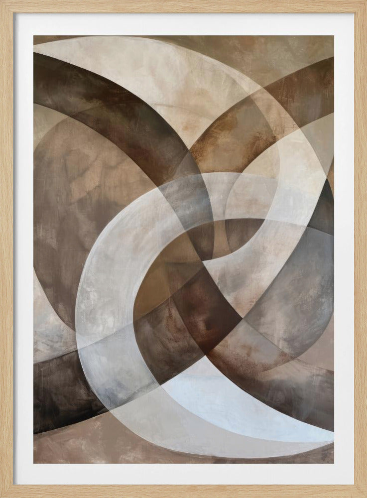 Abstracte kunst beige bruin geo abstract | poster