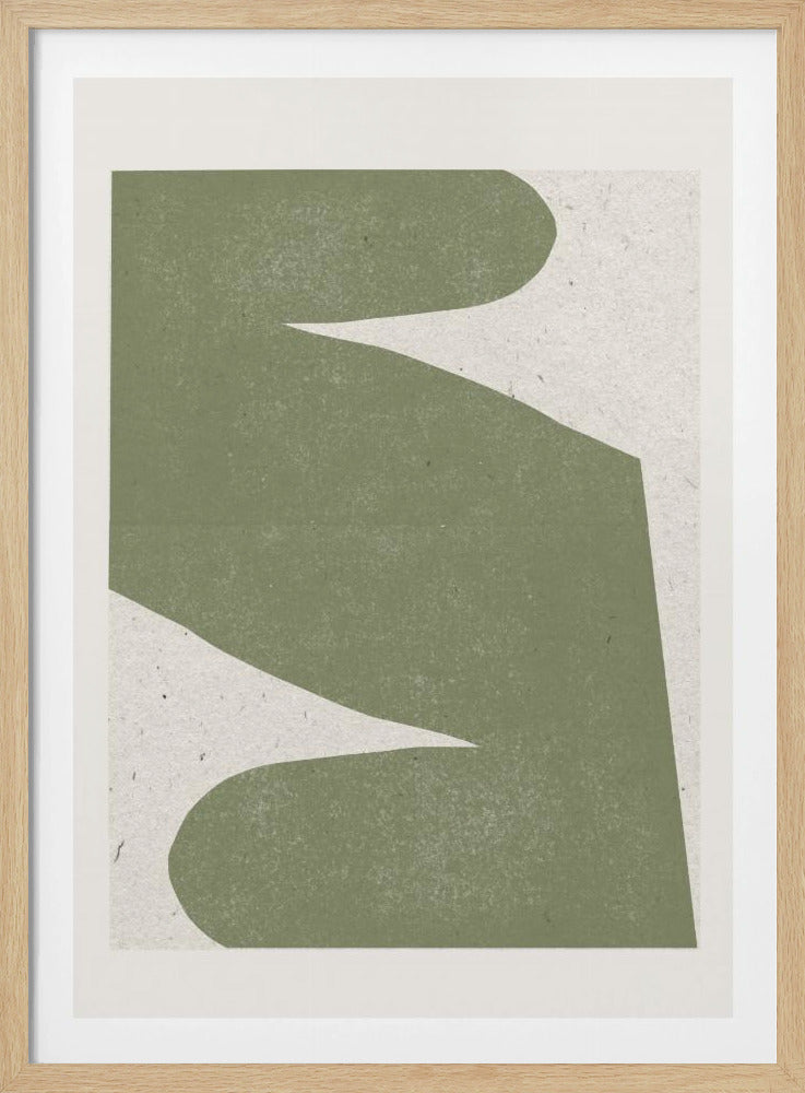 Zachte groene stroom | Poster