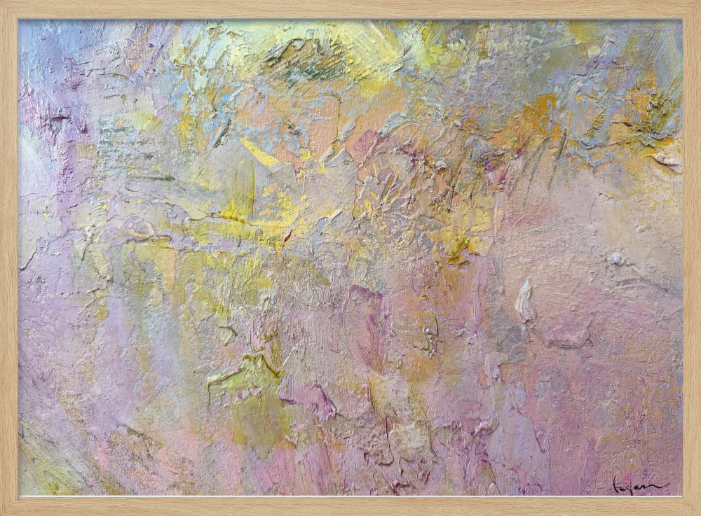 Goud en roze abstract | Poster
