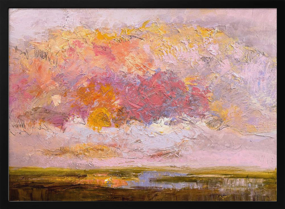 Levendige roze horizon | Poster