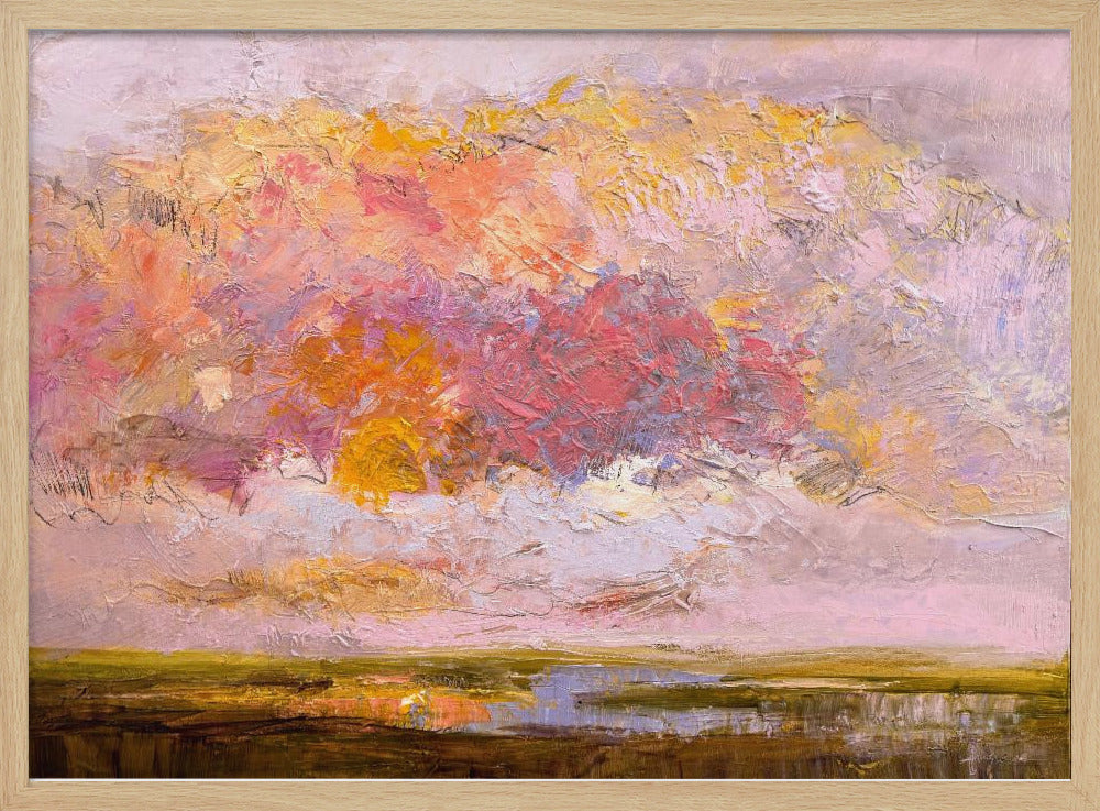 Levendige roze horizon | Poster