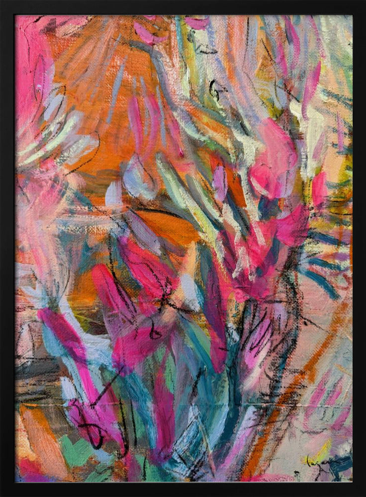 Roze abstracte bloemblaadjes | Poster